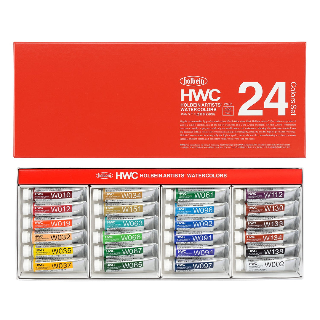 透明水彩絵具 5ml 24色セット 3405_w405_5-24