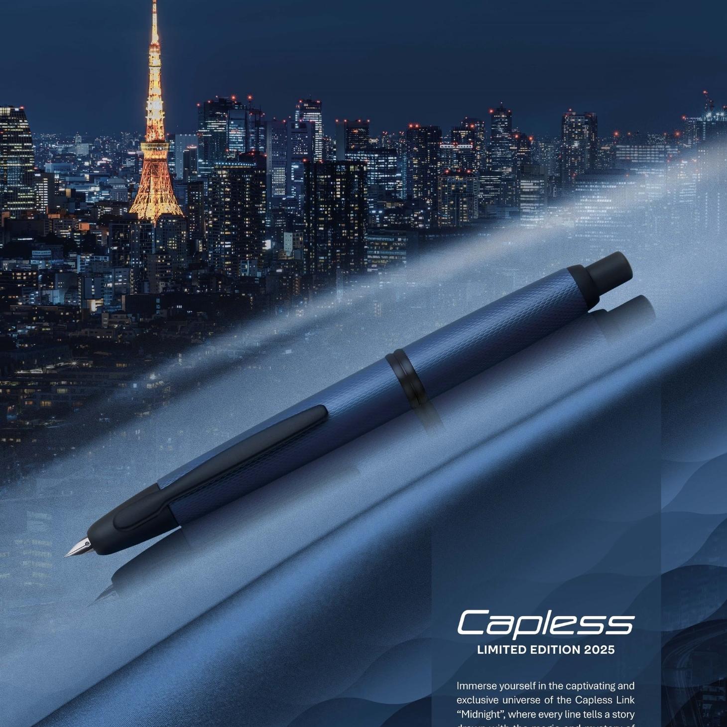 【美品！】パイロット キャップレス ミッドナイト2025 18k M パイロット＜PILOT PRO SHOP>2025年 限定キャップレス 万年筆 Link
