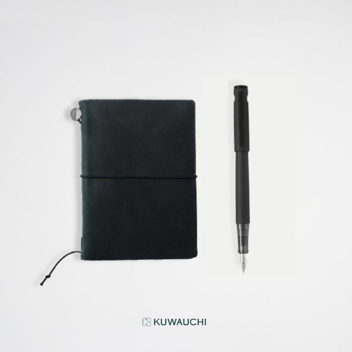 旅する文具セット(トラベラーズノート＆ライティブ)万年筆（マットブラック）セットです。