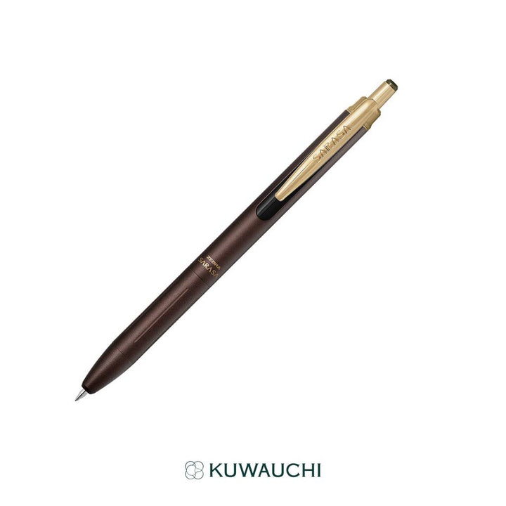 ゼブラ　 ジェルボールペン　サラサグランド0.5ｍｍ　ブラウングレー全体像です。