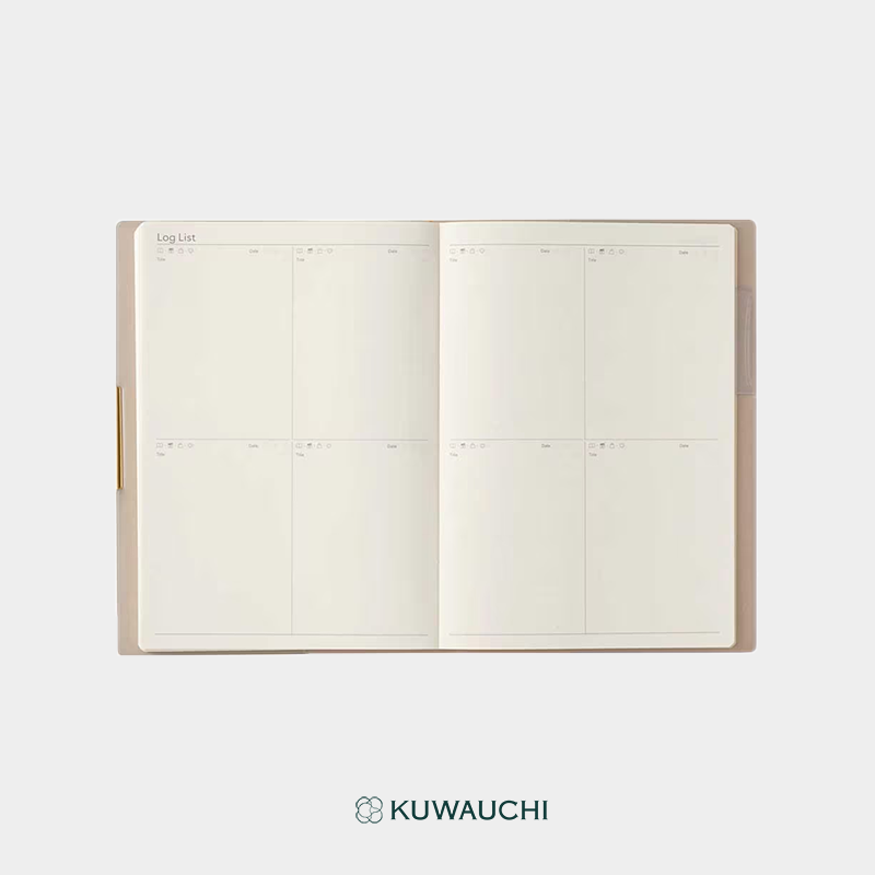 2026年4月始まり　NOLTY　ウィークリー手帳　エクリPlus（9863）  B6サイズ　　ログリストページです。