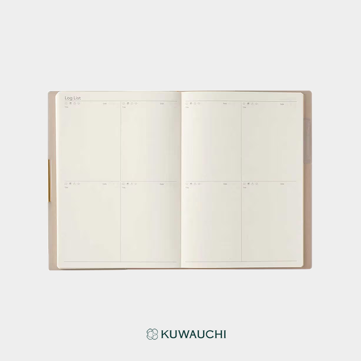 2026年4月始まり　NOLTY　ウィークリー手帳　エクリPlus（9863）  B6サイズ　　ログリストページです。