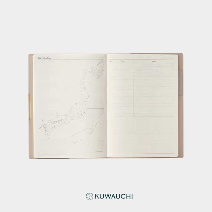 2026年4月始まり　NOLTY　ウィークリー手帳　エクリPlus（9863）  B6サイズ　トラベルマップです。