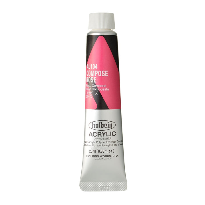 ｱｸﾘﾙ絵具 ｱｸﾘﾘｯｸｶﾗｰ20ml ｺﾝﾎﾟｰｽﾞ ﾛｰｽﾞ au104