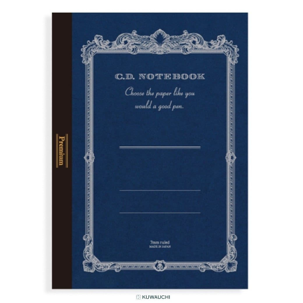 文具クワウチが販売する　紳士なノート　Ｂ５横罫　全体像です。