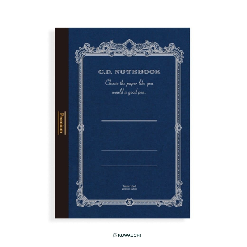 文具クワウチが販売する紳士なノート　A5サイズ全体像です。
