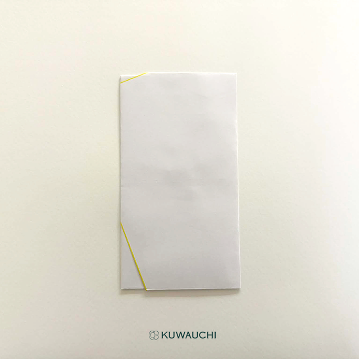 たとう折金封黄白中袋表面