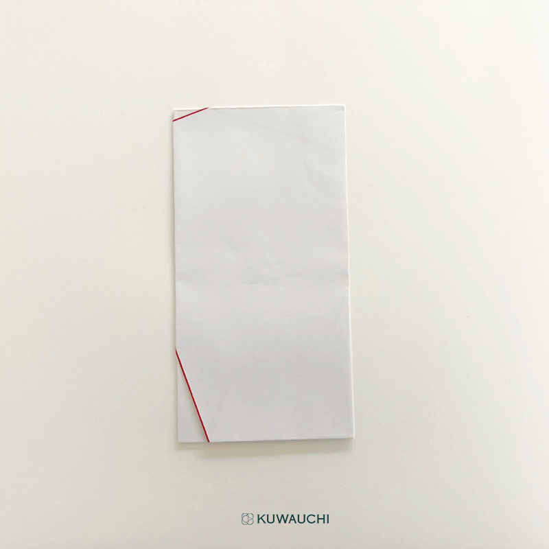 祝儀袋 たとう折金封赤白5本花結び　御祝　中袋です。