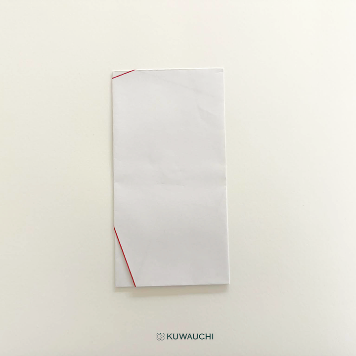 祝儀袋 たとう折金封赤白5本花結び　御祝　中袋です。