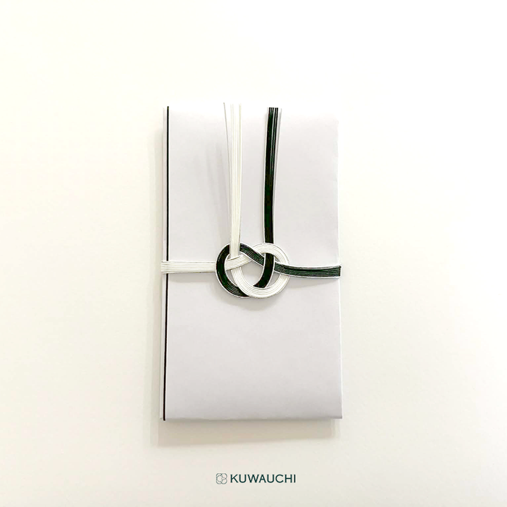 たとう折黒白耳銀「無字」中袋付き