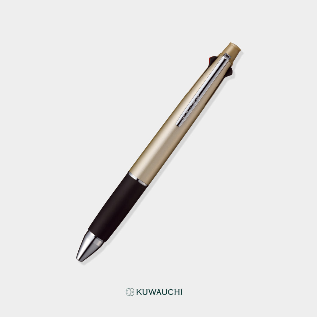 文具クワウチが販売する三菱鉛筆　多機能ボールペン　ジェットストリーム 4＆1　ボール径0.38ｍｍ　シャンパン全体像です。
